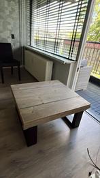 Steigerhouten salontafel, Ophalen, 50 tot 100 cm, Vierkant, Zo goed als nieuw