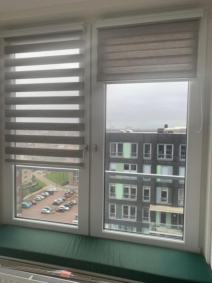 Rolgordijnen grijs, lichtdoorlatend 90 x 2.40 cm Soluna duo, Huis en Inrichting, Stoffering | Gordijnen en Lamellen, Zo goed als nieuw