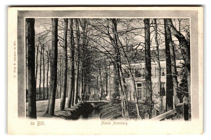 De Bilt, Huize Arenberg, Verzamelen, Ansichtkaarten | Nederland, Ongelopen, Utrecht, Voor 1920, Verzenden