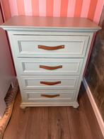 Grijsgroen kastje met 4 lades, Ophalen, Gebruikt, 50 tot 100 cm, 3 of 4 laden