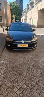 Volkswagen Polo 1.0 TSI COMFORTLINE HALF LEER 95pk  BJ 2019, Voorwielaandrijving, 95 pk, Zwart, Origineel Nederlands