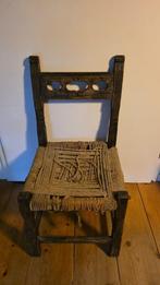 antiek boeren biezen  stoeltje, Ophalen of Verzenden