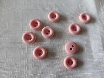 zalmroze knoopje, 9 stuks, kunststof, ø 11 mm. beschikbaar voor biedingen
