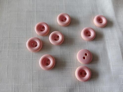 zalmroze knoopje, 9 stuks, kunststof, ø 11 mm., Hobby en Vrije tijd, Naaien en Fournituren, Nieuw, Knoop of Knopen, Verzenden