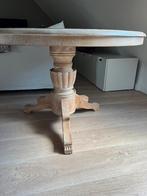 Ronde tafel, teak white wash 120 doorsnede, Ophalen