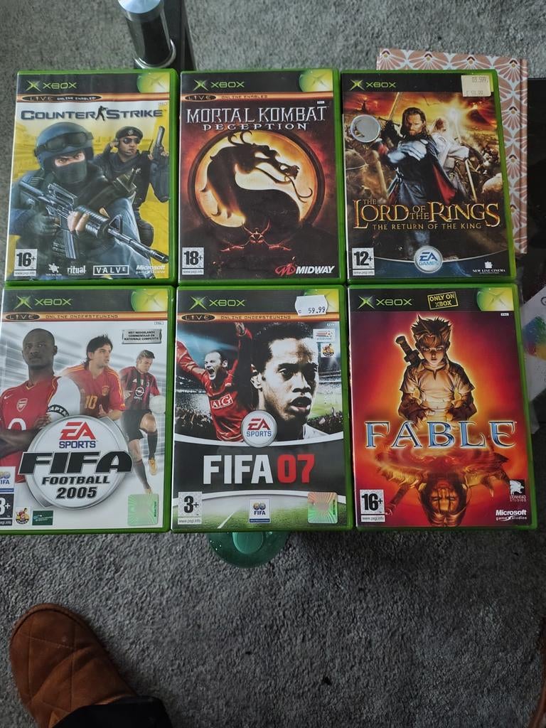 6 originele Xbox games – goede staat
Beschrijving:
Te koop:, Ophalen of Verzenden, Controller, Xbox Original