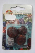 2 pakjes glaskralen handgemaakt groot roodbruin 1,5x2,5cm, Verzenden, Nieuw, Kraal