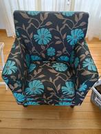 Gebloemde fauteuil, Huis en Inrichting, Ophalen, Zo goed als nieuw, 75 tot 100 cm, 50 tot 75 cm