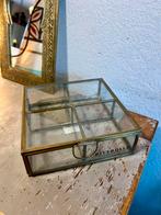 Glazen vitrine theedoos Riverdale vitrinedoosje vakkenkastje, Ophalen of Verzenden, Zo goed als nieuw