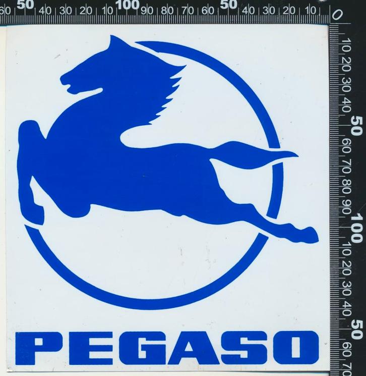 Sticker: Pegaso, Verzamelen, Stickers, Zo goed als nieuw, Bedrijf of Vereniging, Ophalen of Verzenden