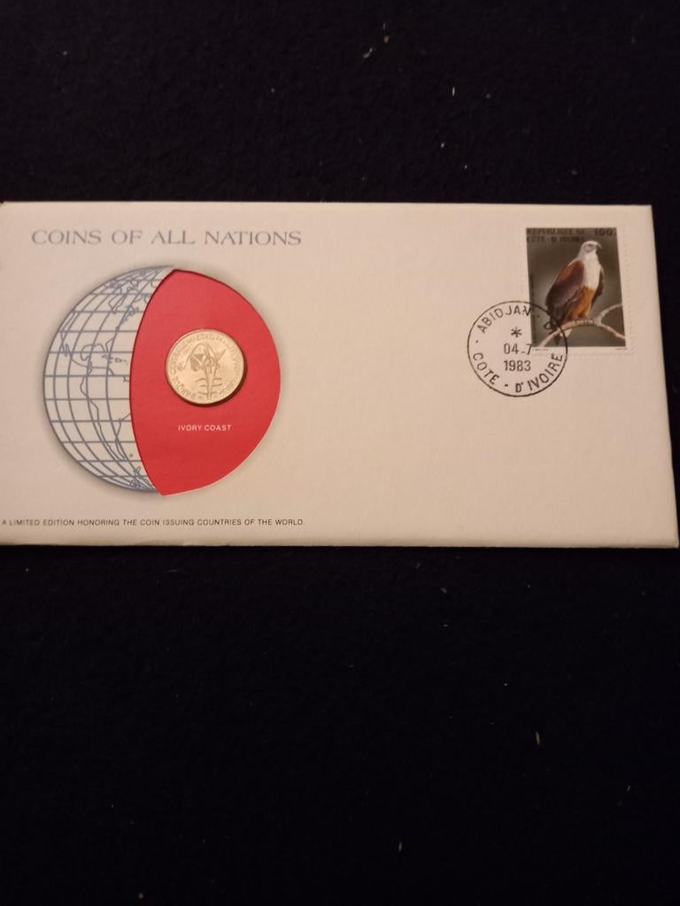 Ivoorkust (Côte d'Ivoire) Muntbrief, Ophalen of Verzenden, Overige landen, Losse munt