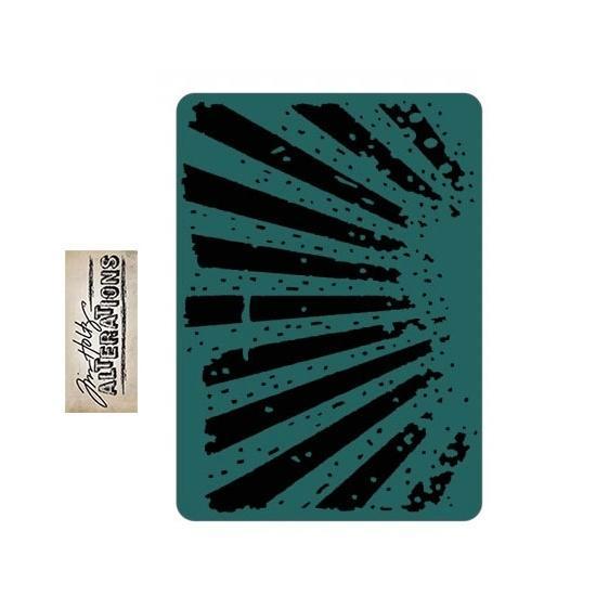 Sizzix Tim Holtz Alterations A2 Texture  Folder Mini Rays, Hobby en Vrije tijd, Scrapbooking, Nieuw, Overige typen, Overige merken