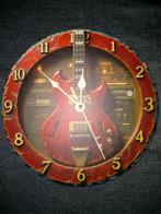 Unieke gitaar klok, ideaal voor de gitaarliefhebber!, Ophalen of Verzenden, Nieuw, Wandklok