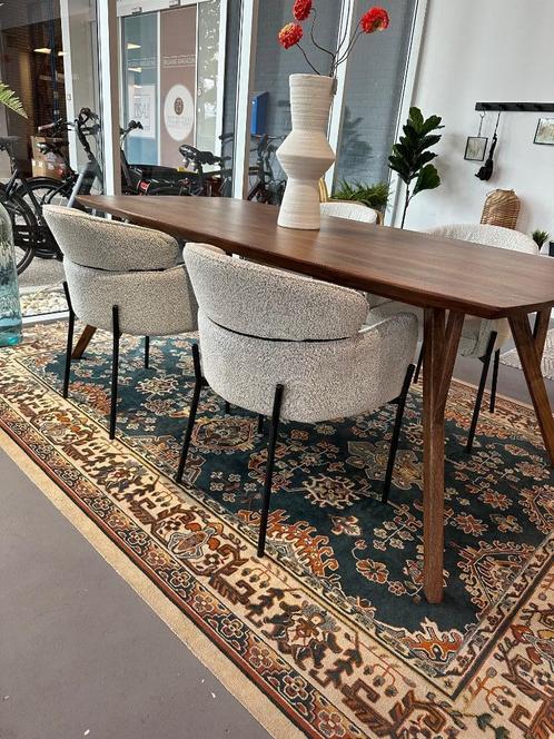 Boucle stoelen - eetkamerstoelen naturel - beige stoelen, Huis en Inrichting, Stoelen, Nieuw, Vijf, Zes of meer stoelen, Stof