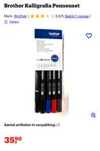 Brother scanncut kaligrafie pennen  1+1 gratis, Ophalen of Verzenden, Zo goed als nieuw