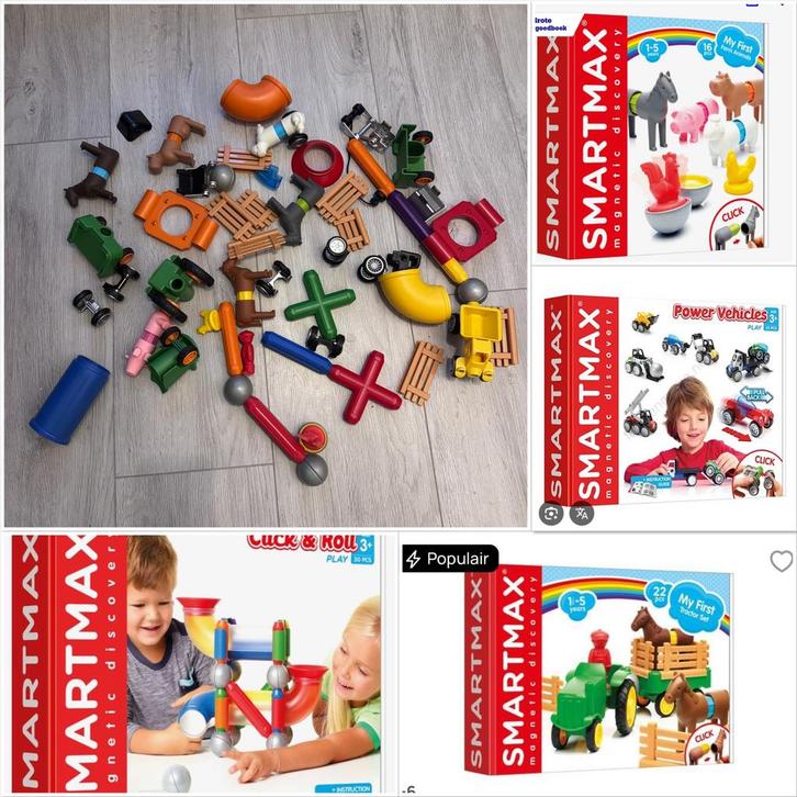 Smartmax. My first tractor, boederij dieren, click en roll,, Kinderen en Baby's, Speelgoed | Bouwstenen, Zo goed als nieuw, Verzenden