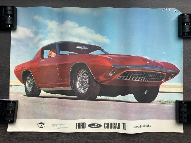 Ford Cougar II poster | Auto-Drop Autodrop | UNIEK | 62x44, Verzamelen, Automerken, Motoren en Formule 1, Gebruikt, Auto's, Ophalen of Verzenden