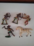 Vintage cowboy en indiaan figuren, Ophalen of Verzenden, Gebruikt, Groter dan 1:35, Figuur of Figuren