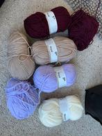 Royal garen Zeeman in bordeauxrood, beige, lila en wit, Ophalen of Verzenden, Zo goed als nieuw, Breien of Haken, Wol of Garen