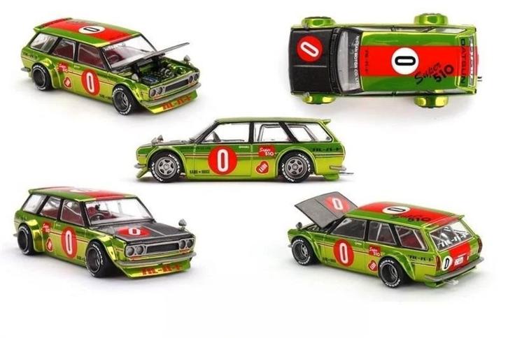 KHMG 164 Datsun Kaido 510 Wagon van Mini GT 1/64, Hobby en Vrije tijd, Modelauto's | Overige schalen, Nieuw, Auto, Ophalen of Verzenden