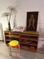 Schoolkast op wielen vintage retro, 100 tot 150 cm, Ophalen of Verzenden, Zo goed als nieuw, Minder dan 100 cm