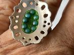 Zilveren ring emaille Joidart Spanje, Sieraden, Tassen en Uiterlijk, Ringen, Verzenden, Zo goed als nieuw, 17 tot 18, Dame
