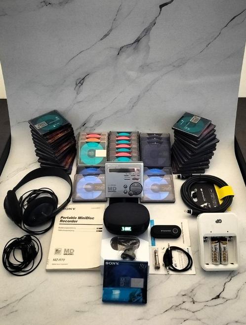 Sony MZ-R70 Mini-Disc Recorder/Player + 43 Disc's & Extra's, Audio, Tv en Foto, Walkmans, Discmans en Minidiscspelers, Minidisc-speler