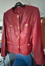 Kort lederen dames  jasje lams nappa maat 38/40, Kleding | Dames, Ophalen, Zo goed als nieuw, Maat 38/40 (M), Rood