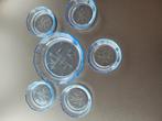 Vintage glazen blauwe schaaltjes, Ophalen of Verzenden, Glas, Overige stijlen, Schaal of Schalen