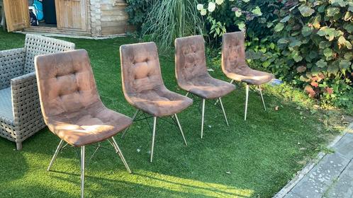 Henders en Hazel Alegra eetkamerstoelen kleur bruin 4 stuks, Huis en Inrichting, Stoelen, Gebruikt, Vier, Overige materialen, Bruin