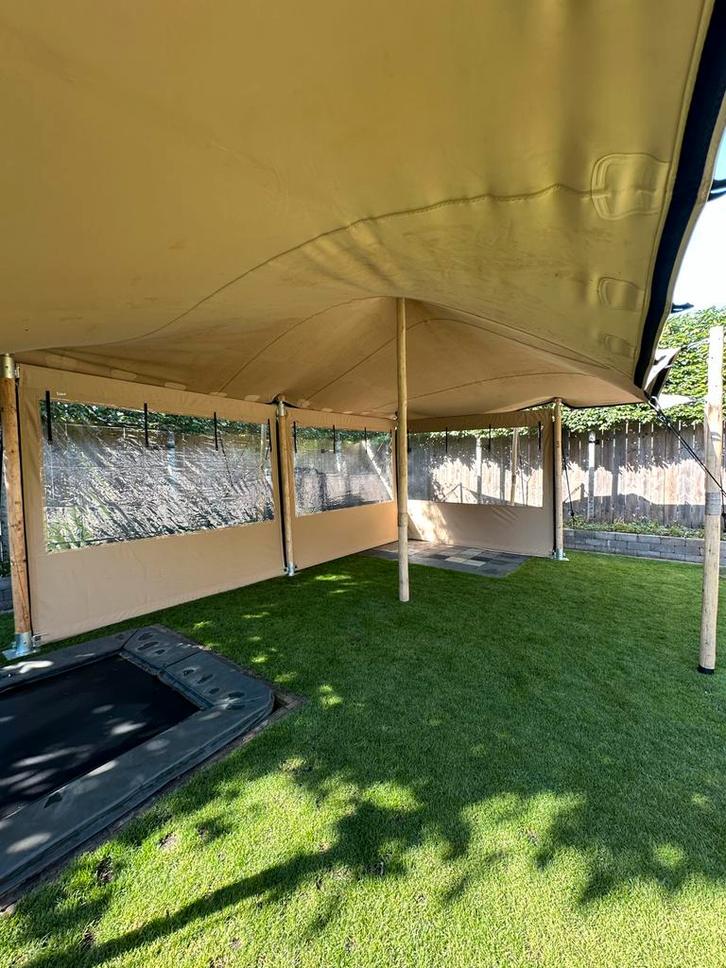 Stretchtent 5 x 7,5m Te Koop, Tuin en Terras, Partytenten, Zo goed als nieuw, Overige typen, 2 meter of meer, 5 tot 8 meter, 4 tot 6 meter
