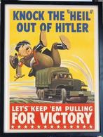 [Poster in Frame] anti nazi hitler Spotprent Propaganda, Verzamelen, Militaria | Tweede Wereldoorlog, Verzenden