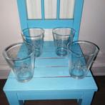 Spa mineraalwater glazen 4 stuks, Ophalen, Glas of Glazen, Gebruikt, Glas