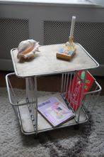 Bijzettafel (trolley) met wielen - Industriëel, Huis en Inrichting, Tafels | Bijzettafels, Ophalen, Gebruikt, Metaal of Aluminium