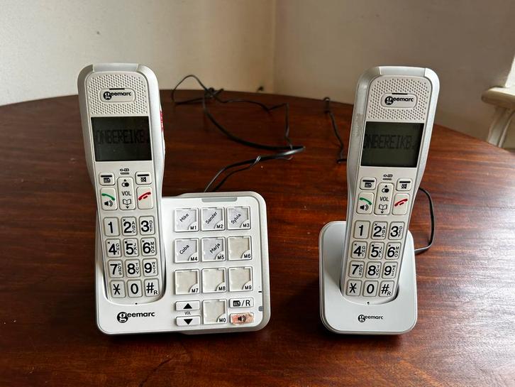 Geemarc Seniorentelefoon - Amplidect 595, Telecommunicatie, Vaste telefoons | Handsets en Draadloos, Gebruikt, 2 handsets, Ophalen