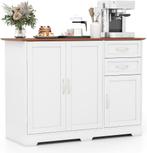 Giantex Keukenkast met werkblad 100B x 40D x 78H cm, Ophalen, Wit, 50 tot 100 cm, Zo goed als nieuw