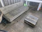 GRATIS tuinbankje met tafel (zonder kussens), Tuin en Terras, Tuinbanken, Ophalen, Hout