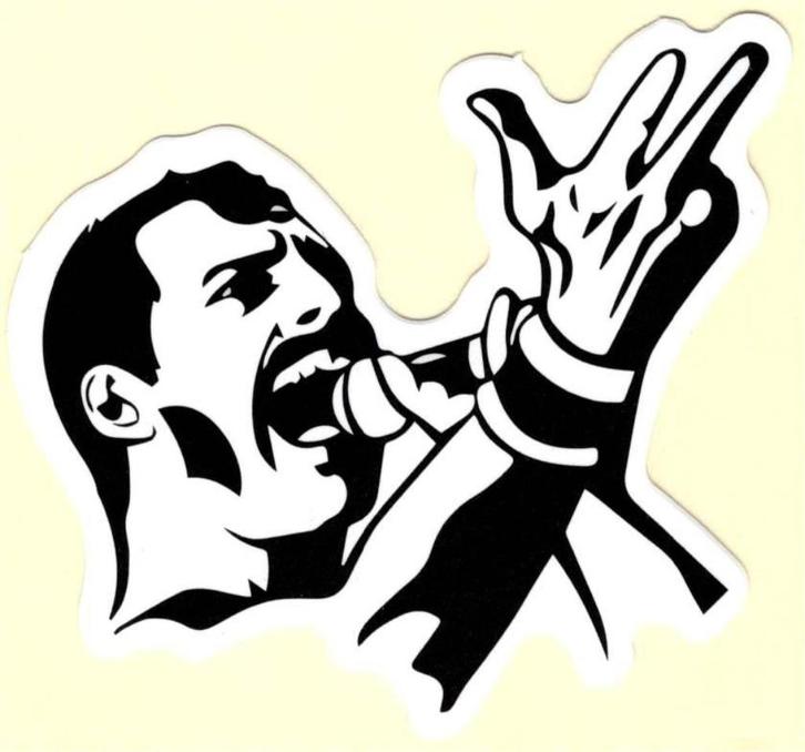 Freddie Mercury sticker #1, Verzamelen, Muziek, Artiesten en Beroemdheden, Nieuw, Foto of Kaart, Ophalen of Verzenden
