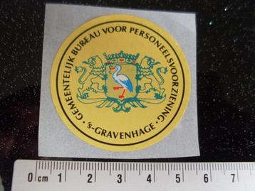 sticker gem bureau voor personeelsvoorziening 's-gravenhage beschikbaar voor biedingen