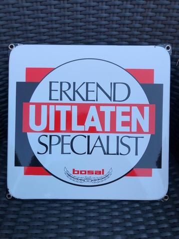 Mooi emaille BOSAL bord. Erkend Uitlaten Specialist. beschikbaar voor biedingen