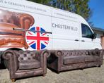 Chesterfield fauteuil Jane in leer bruin Wildman & Bugby, Ophalen, Gebruikt, Chesterfield, 100 tot 125 cm