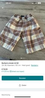 Burberry broek mt 92, Kinderen en Baby's, Kinderkleding | Maat 92, Broek, Ophalen of Verzenden, Zo goed als nieuw, Jongen