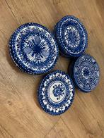 Handgeschilderde keramiek ontbijt bordjes 20 cm, Antiek en Kunst, Antiek | Keramiek en Aardewerk, Ophalen of Verzenden