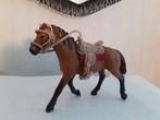 Schleich westernpaard met zadel en tuig, Ophalen of Verzenden, Gebruikt, Paard, Beeldje of Figuurtje