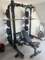 Krachtstation/ Squatrek Compleet met Gewichten en Bank, Ophalen, Krachtstation, Armen, Zo goed als nieuw