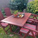 Mooie teakhouten tuinset, Tuin en Terras, Tuinsets en Loungesets, Ophalen, Gebruikt, Teakhout, Stoel