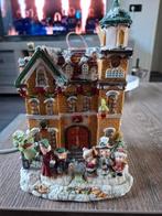 Kersthuisje Kandelaar, Huis en Inrichting, Woonaccessoires | Kandelaars en Kaarsen, Gebruikt, Wit, Ophalen of Verzenden, Metaal