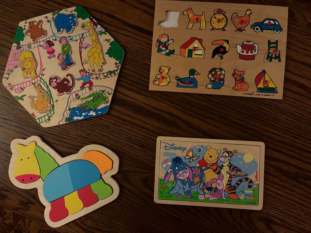 Houten Puzzels, Gebruikt, Ophalen of Verzenden, Van hout, Minder dan 10 stukjes