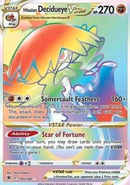 Pokemon Kaart Hisuian Decidueye VSTAR (ASR 195) TOPPER, Hobby en Vrije tijd, Verzamelkaartspellen | Pokémon, Zo goed als nieuw