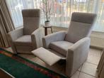 Relaxstoelen - Beige Velours - Zo goed als nieuw, Ophalen, Zo goed als nieuw, Stof, 75 tot 100 cm